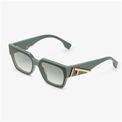 fendi green acetate sunglasses